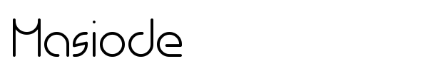 Masiode font preview
