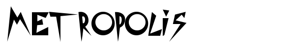 Шрифт Metropolis