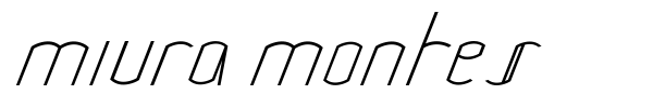 Шрифт Miura Montes