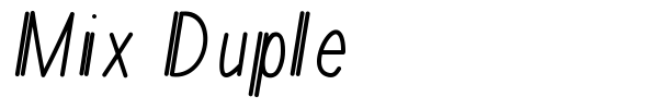 Шрифт Mix Duple