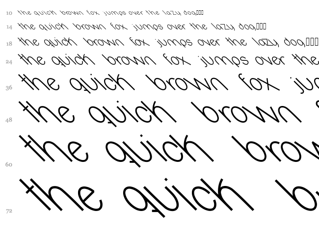 Oval font waterfall
