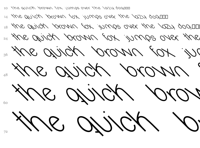 Oval font waterfall