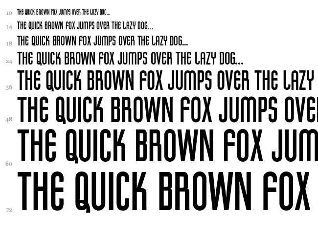 Pretender font waterfall