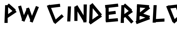 PW Cinderblox font preview