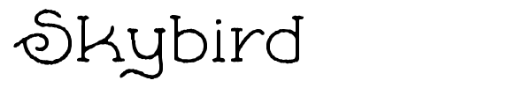 Skybird font preview