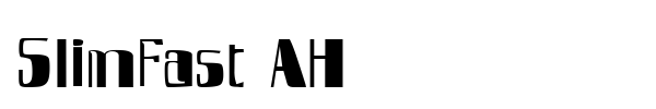 SlimFast AH font preview