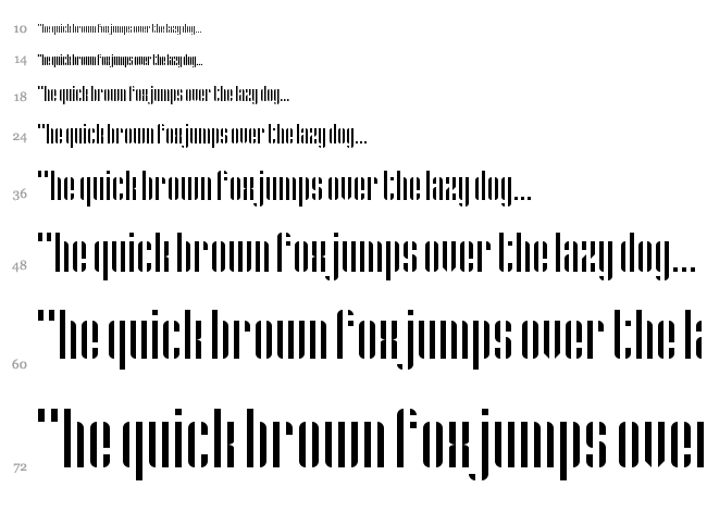 Stripes font waterfall