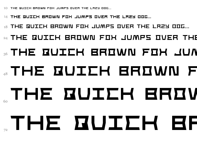 Strong Line 7 font waterfall