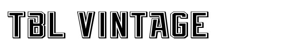 TBL Vintage font preview