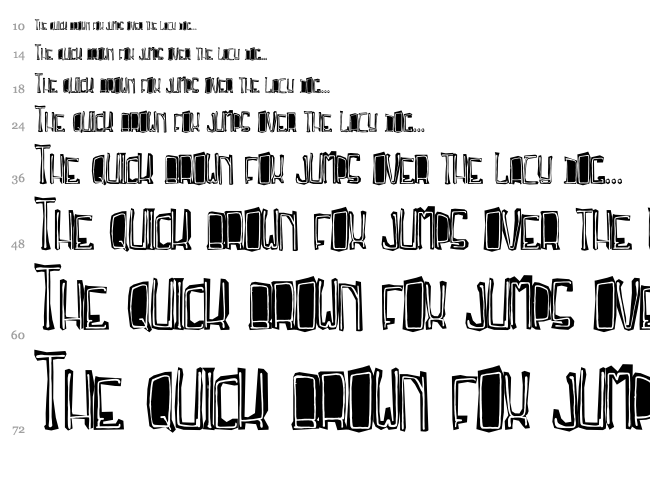 Troja Script font waterfall