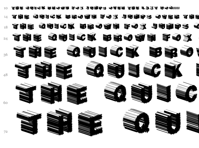 Twerk Fifty font waterfall