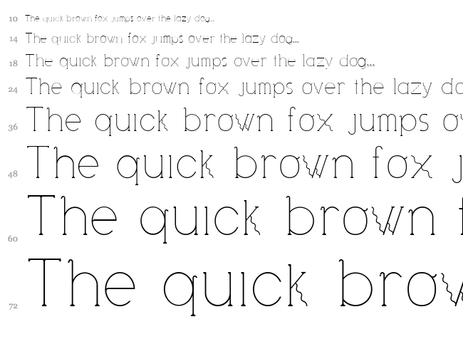 Visionair font waterfall