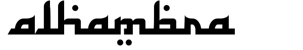 Шрифт Alhambra