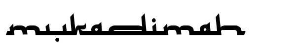 Mukadimah font preview