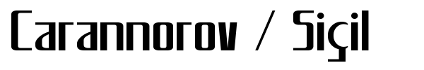 Carannorov / Sigil font preview