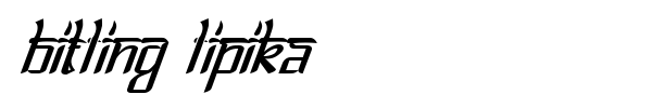 Bitling Lipika font preview