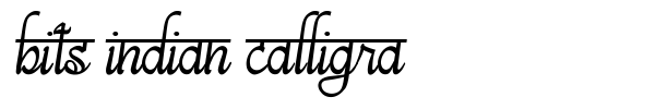 Шрифт Bits Indian Calligra