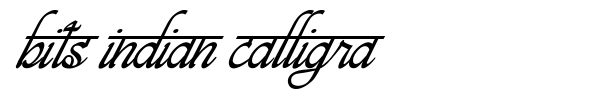 Bits Indian Calligra font preview