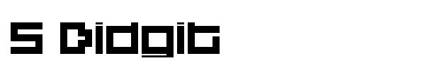 5 Didgit font preview