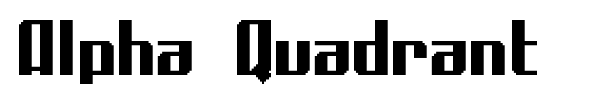 Шрифт Alpha Quadrant