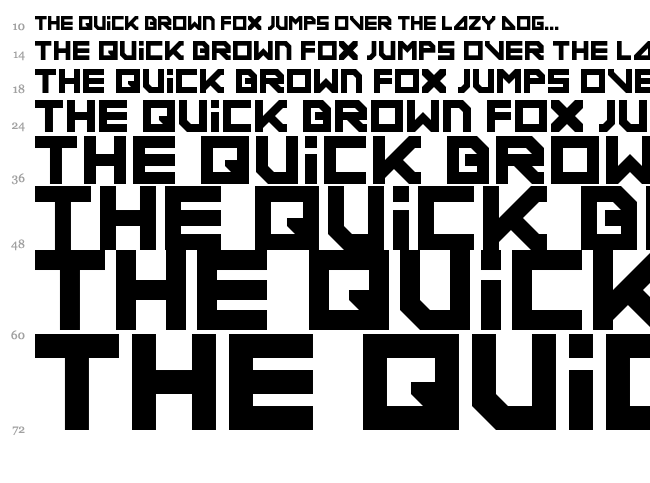 Deconditioned Reflex font waterfall