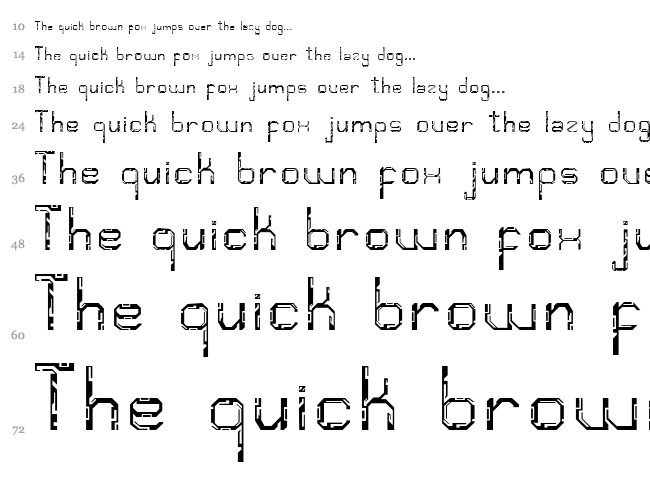 Djentfont font waterfall