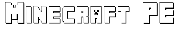Шрифт Minecraft PE
