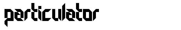 Шрифт Particulator
