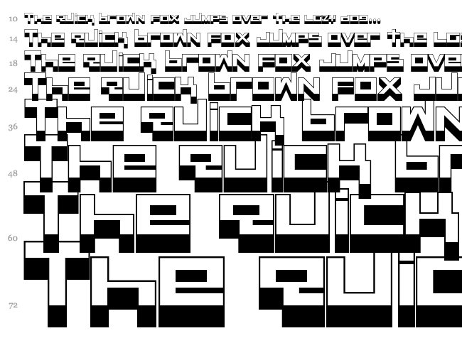 Rase GPL font waterfall