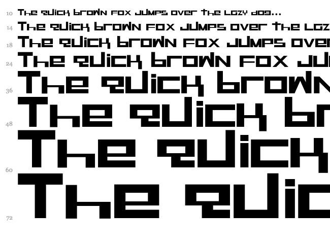 Rase GPL font waterfall