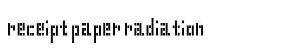 Receipt Paper Radiation font preview