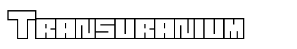 Шрифт Transuranium