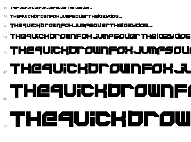 Xodohtro-Nu font waterfall