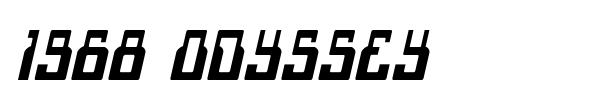 1968 Odyssey font preview