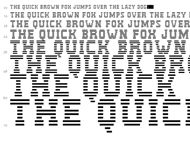 IBM Logo font waterfall
