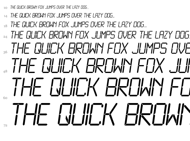 Liquid Crystal font waterfall