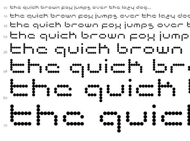 Matrixtron font waterfall