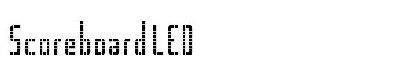Шрифт Scoreboard LED