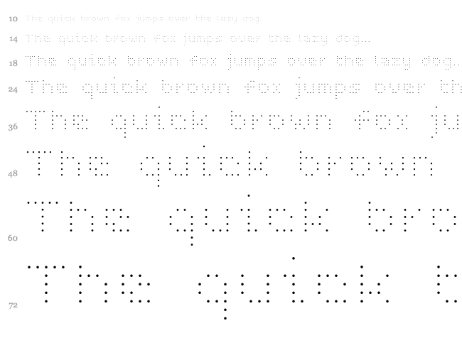 WC Pixhole Thin Bta font waterfall