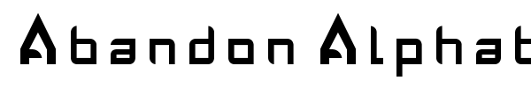 Шрифт Abandon Alphabeta