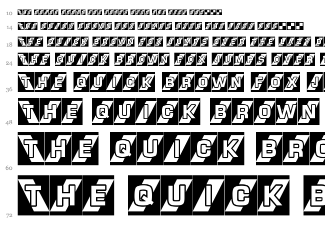 Airlock font waterfall