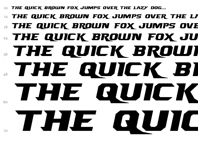 Borgsquad font waterfall