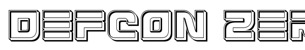 Defcon Zero font preview