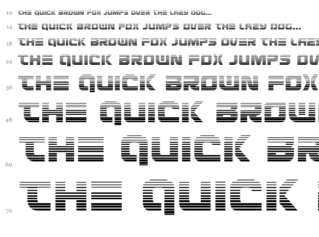 Defcon Zero font waterfall