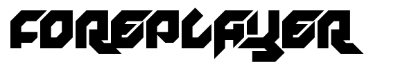 Шрифт Foreplayer