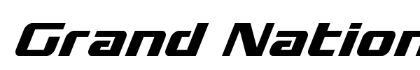 Grand National font preview