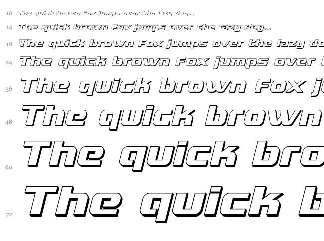 Grand National font waterfall