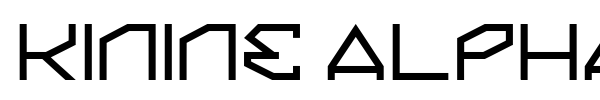 Шрифт Kinine Alpha