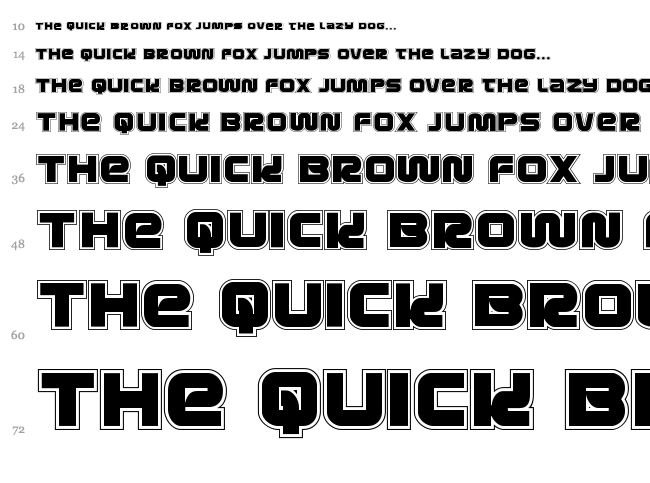 Metronauts font waterfall