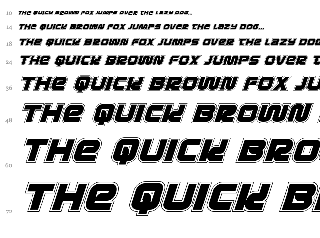 Metronauts font waterfall